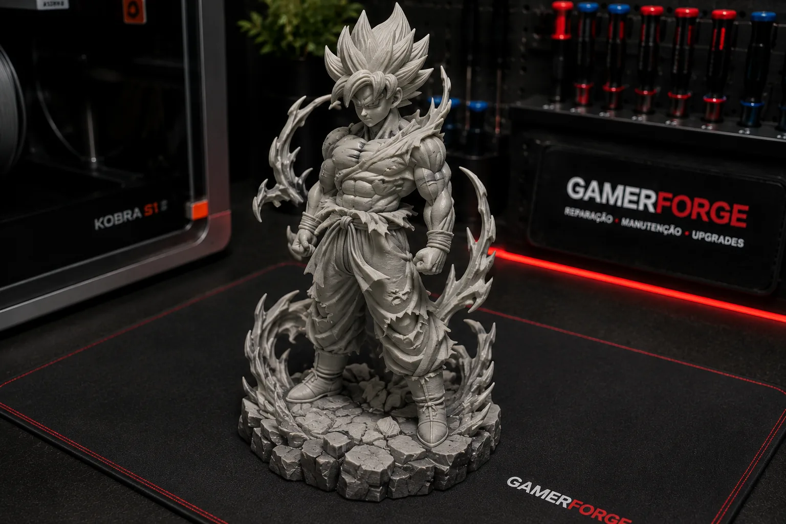 Peça terminada produzida por impressão 3D FDM